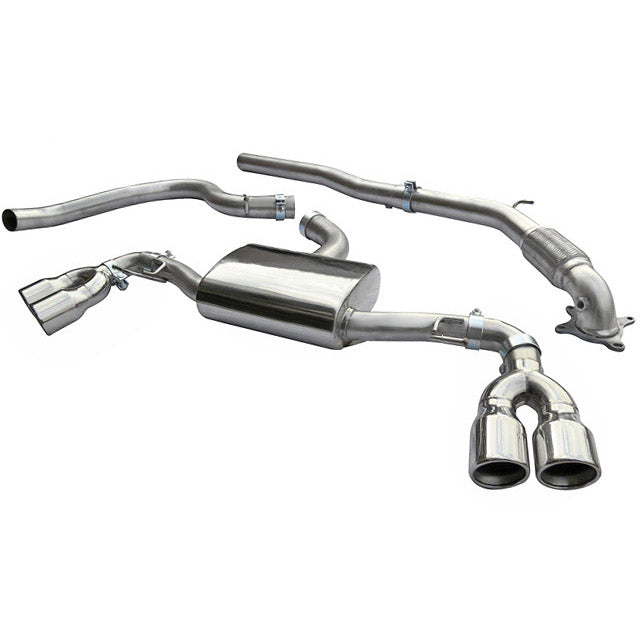 Linea di scarico "Turboback" per Audi TT (MK2) 1.8 / 2.0 TFSI (2WD) (2007-11)