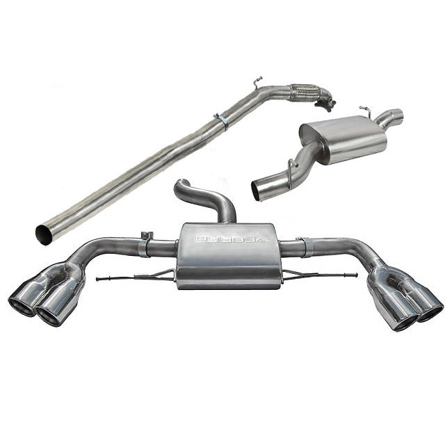 Linea di scarico "Turboback" per Audi TTS (MK2) Quattro