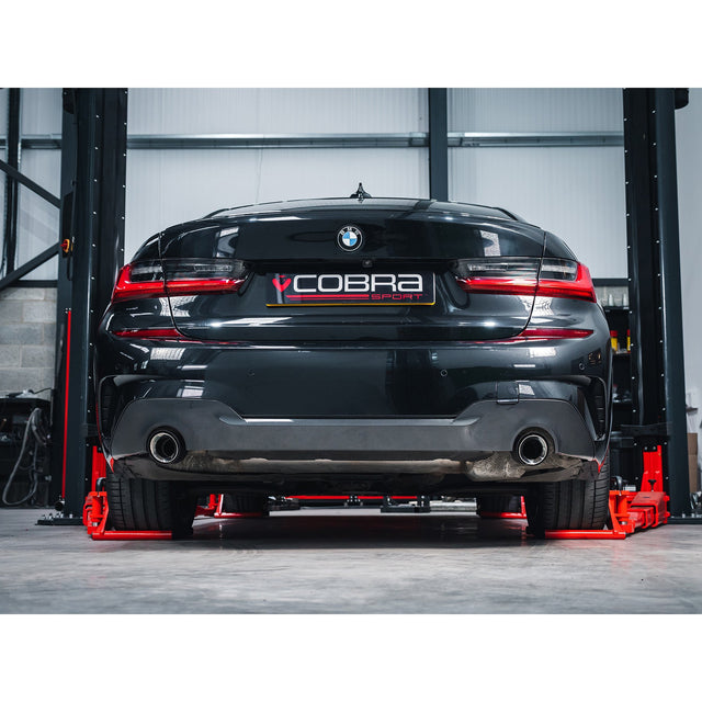 Terminali di scarico performanti OEM per BMW Serie 3 (G20/G21) - Terminali di scarico Aftermarket da 4" più grandi in fibra di carbonio