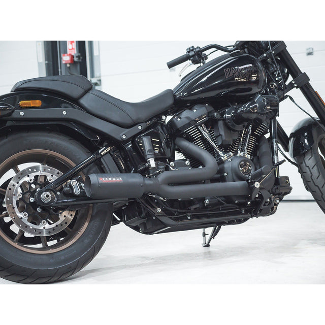 Linea di scarico completa 2 in 1 stile GP per Harley-Davidson Softail