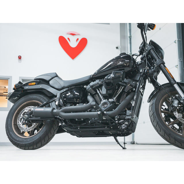 Linea di scarico completa 2 in 1 stile GP per Harley-Davidson Softail