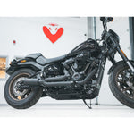 Linea di scarico completa 2 in 1 stile GP per Harley-Davidson Softail