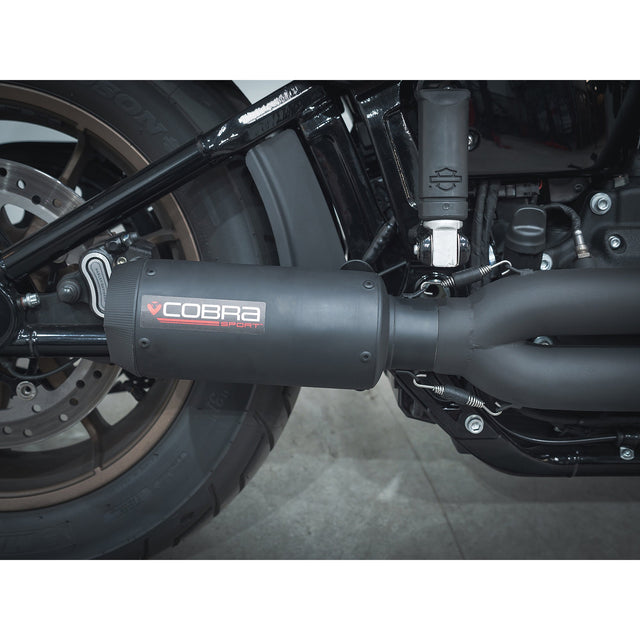 Linea di scarico completa 2 in 1 stile GP per Harley-Davidson Softail