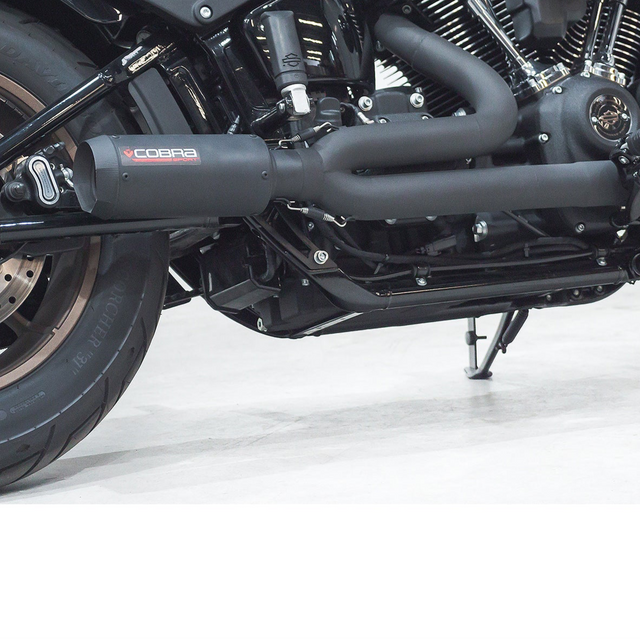 Linea di scarico completa 2 in 1 stile GP per Harley-Davidson Softail