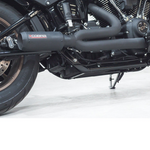 Linea di scarico completa 2 in 1 stile GP per Harley-Davidson Softail