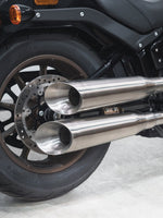 Impianto di scarico completo 2 in 2 stile fucile a pompa per Harley-Davidson Softail