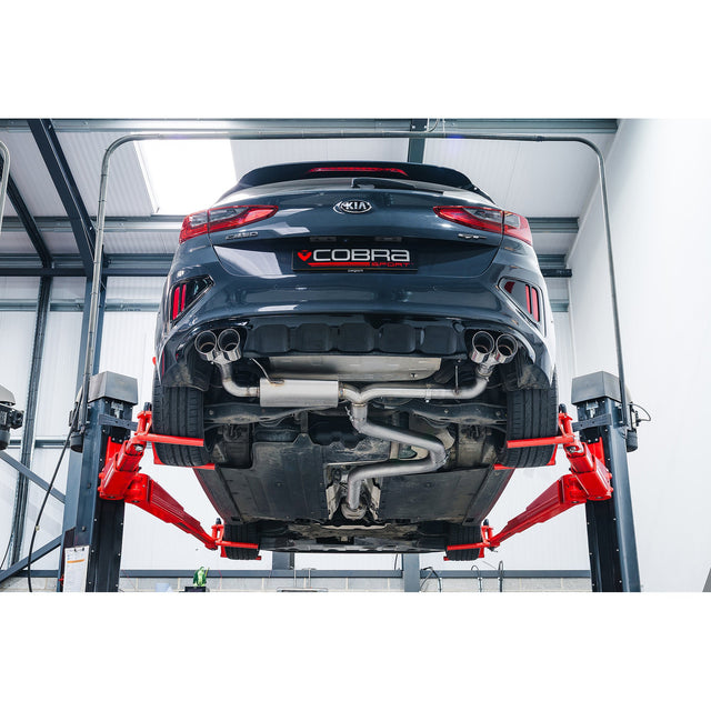 Sistema di scarico "Cat-back" con valvola e uscita quadrupla per KIA Ceed GT (modelli GPF 2018-2021).