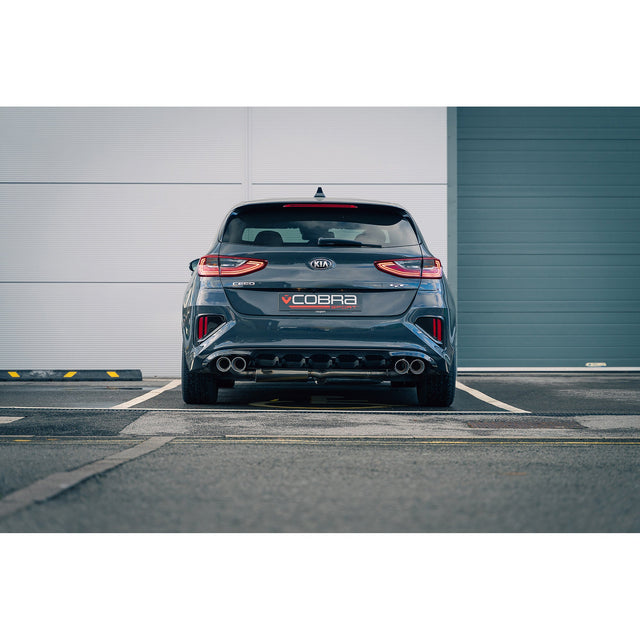 Sistema di scarico "Cat-back" con valvola e uscita quadrupla per KIA Ceed GT (modelli GPF 2018-2021).