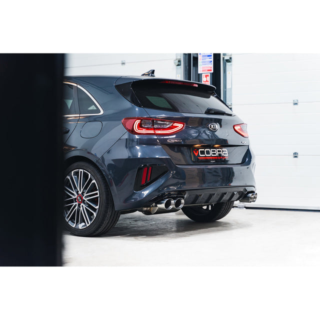 Sistema di scarico "Cat-back" con valvola e uscita quadrupla per KIA Ceed GT (modelli GPF 2018-2021).