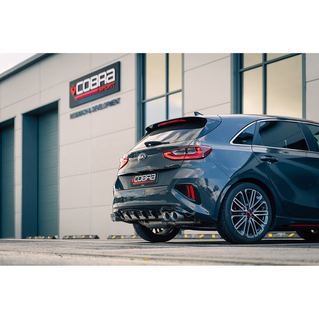 Sistema di scarico "Cat-back" con valvola e uscita quadrupla per KIA Ceed GT (modelli GPF 2018-2021).