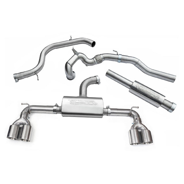 Linea di Scarico "Turboback" Golf R Style Quadrupla Uscita per VW Golf GTI (MK7) 2.0 TSI (5G) (12-17)
