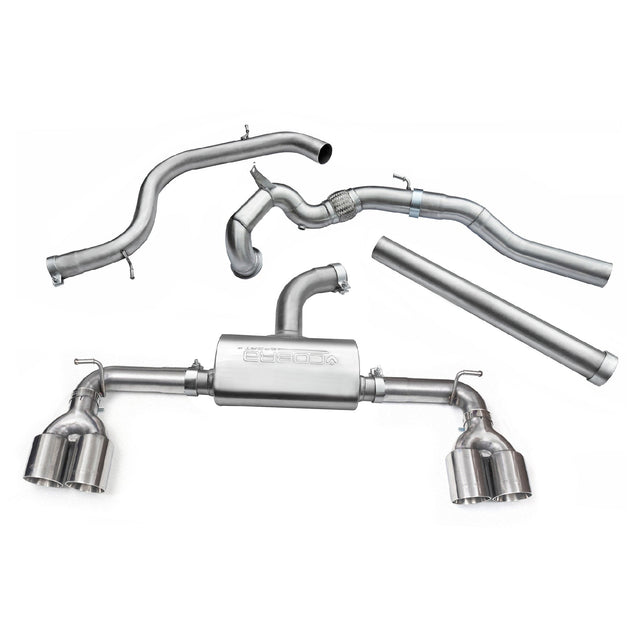 Linea di Scarico "Turboback" Golf R Style Quadrupla Uscita per VW Golf GTI (MK7) 2.0 TSI (5G) (12-17)