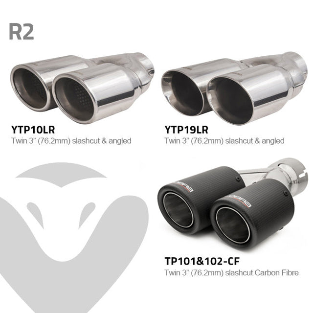 Silencioso di Scarico Posteriore ST Style Quadruplo Uscita Venom per Ford Focus ST-Line 1.0L 125PS (Mk4)