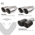 Silencioso di Scarico Posteriore ST Style Quadruplo Uscita Venom per Ford Focus ST-Line 1.0L 125PS (Mk4)