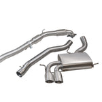 Linea di scarico "Turboback" per Audi S3 (8P) Quattro (3 porte)