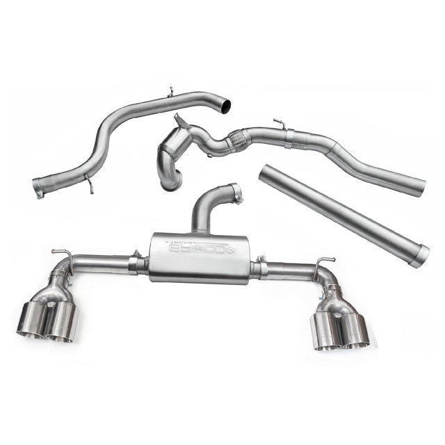 Linea di Scarico "Turboback" Golf R Style Quadrupla Uscita per VW Golf GTI (MK7) 2.0 TSI (5G) (12-17)