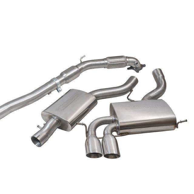 Linea di Scarico "Turboback" per Audi A3 (8P) 2.0 TFSI Quattro (3 Porte)
