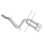 Silenziatore di scarico posteriore per Ford Focus ST TDCI (MK3) 5 porte Station Wagon 185 CV