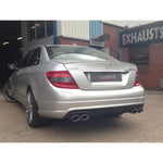 Terminale di Scarico Posteriore AMG Style Quadruplo Uscita per Mercedes W204 C200 / C220 / C250 (Diesel)