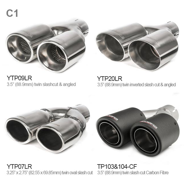 Linea di scarico "Catback" senza valvola per Audi S3 (8V) Berlina (13-18)